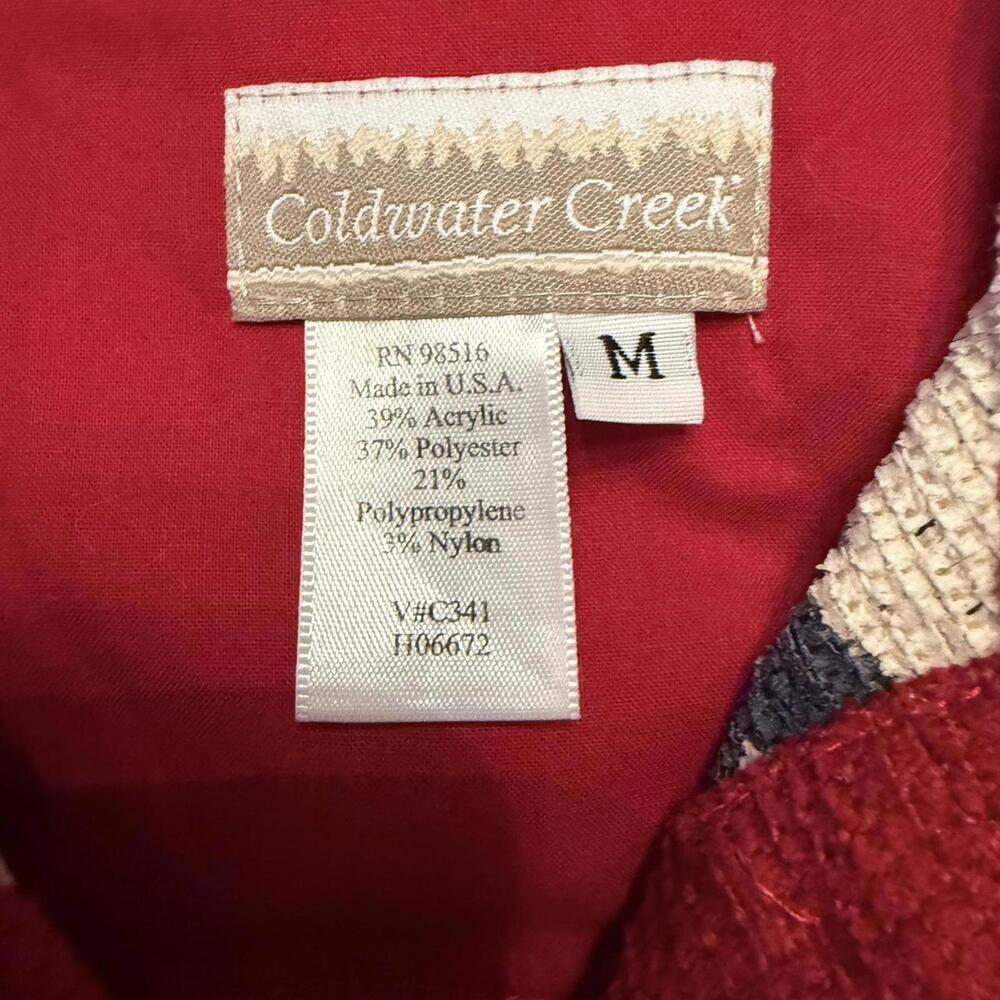 Coldwater Creek Red and white USA flag corduroy jacket - Picture 4 of 5
